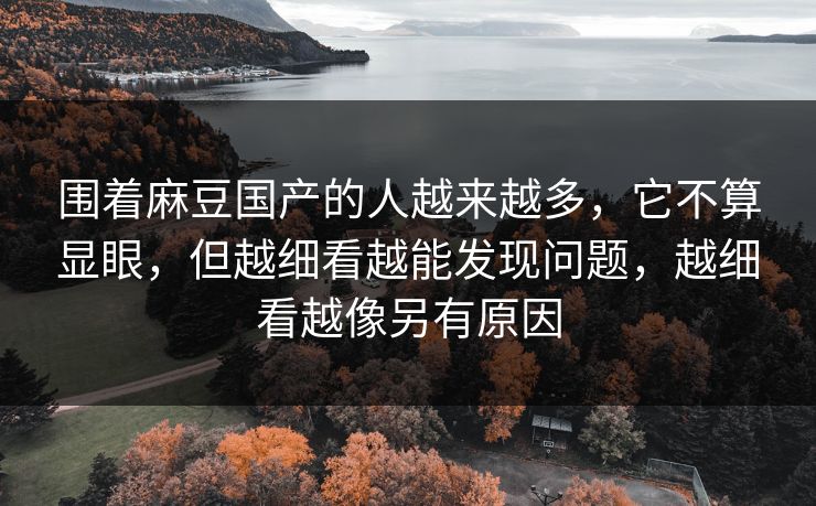围着麻豆国产的人越来越多，它不算显眼，但越细看越能发现问题，越细看越像另有原因  第1张