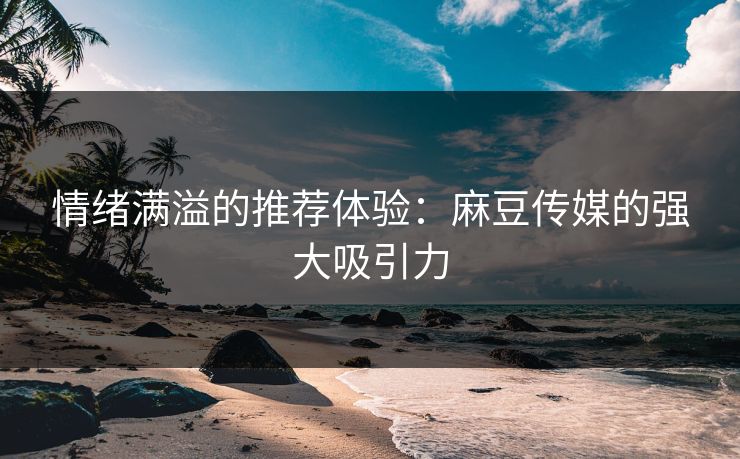 情绪满溢的推荐体验：麻豆传媒的强大吸引力  第1张
