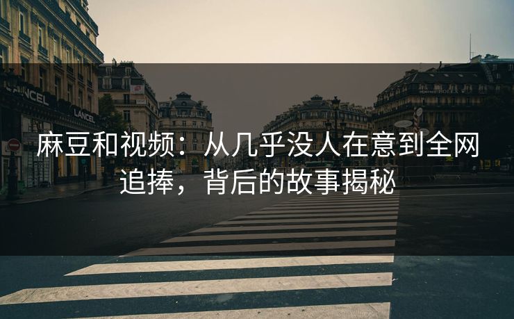 麻豆和视频：从几乎没人在意到全网追捧，背后的故事揭秘  第1张