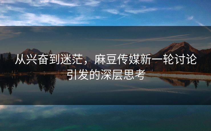 从兴奋到迷茫，麻豆传媒新一轮讨论引发的深层思考  第1张