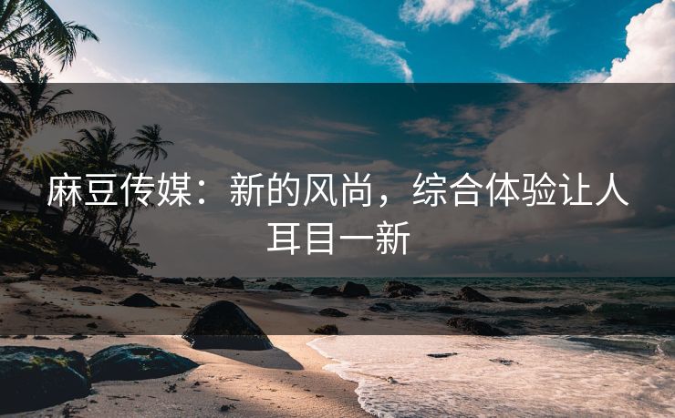 麻豆传媒：新的风尚，综合体验让人耳目一新  第1张